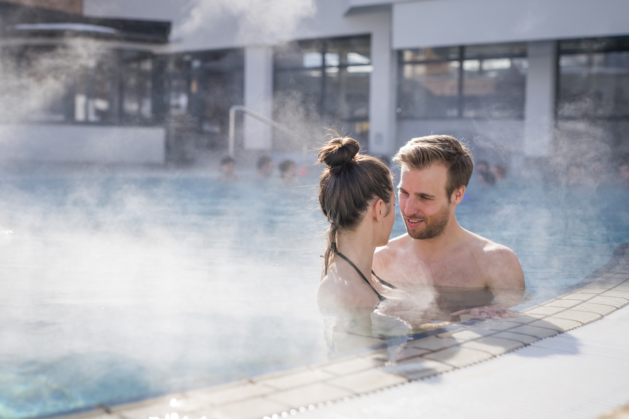 Wellness_Therme St. Kathrein_Aussenbecken_Bad Kleinkirchheim_Winter © Gert Perauer_Therme St. Kathrein
